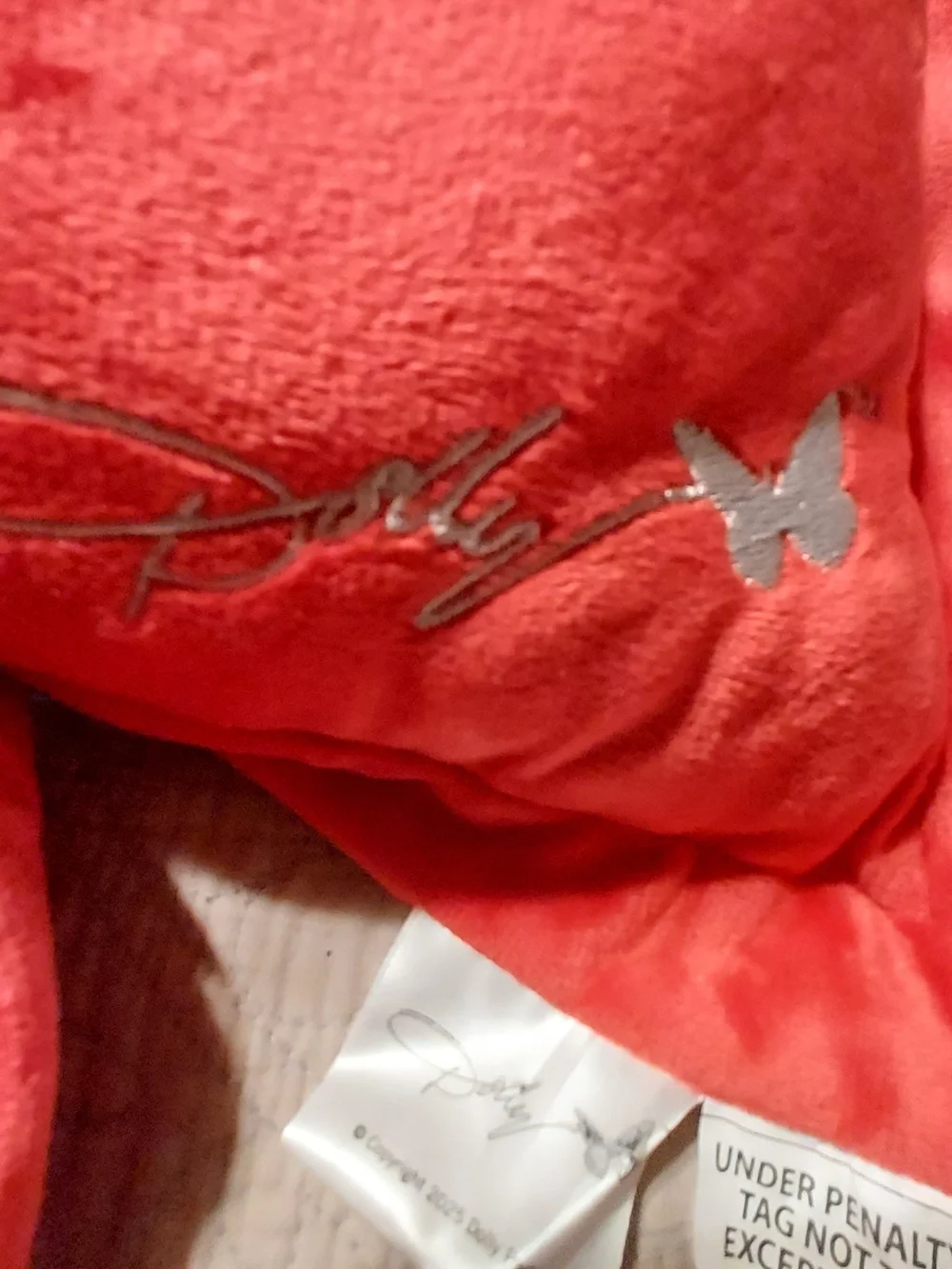 Dolly Parton Red Velvet Bow Accent Pillow - Festive Home Accent